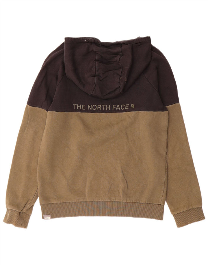 Chłopięcy sweter z kapturem THE NORTH FACE z grafiką, 14-15 lat, XL, khaki, blok kolorów