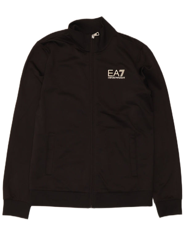 Armani Boys Tracksuit Top Jacket 13-14 Years Black Polyester