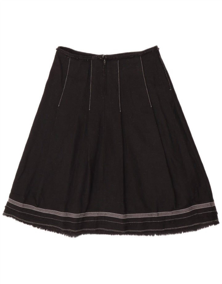 Damska spódnica w kształcie litery A Max & Co. UK 12 Medium W30 Czarna wełna