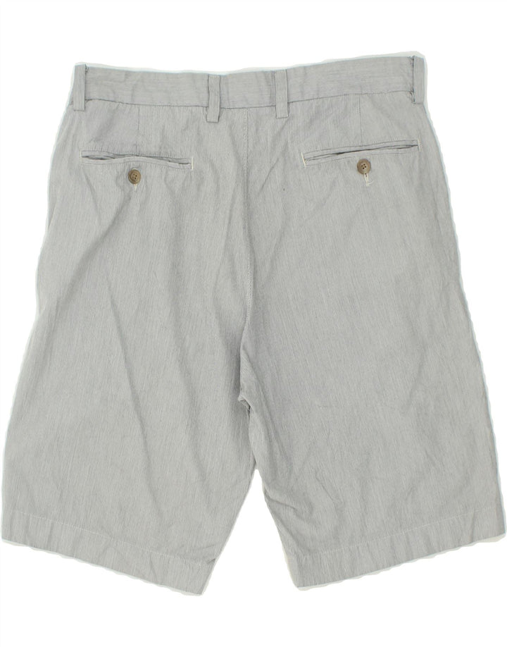 J. CREW Mens Chino Shorts W31 Medium  Grey Pinstripe Cotton Vintage J. Crew and Second-Hand J. Crew from Messina Hembry 