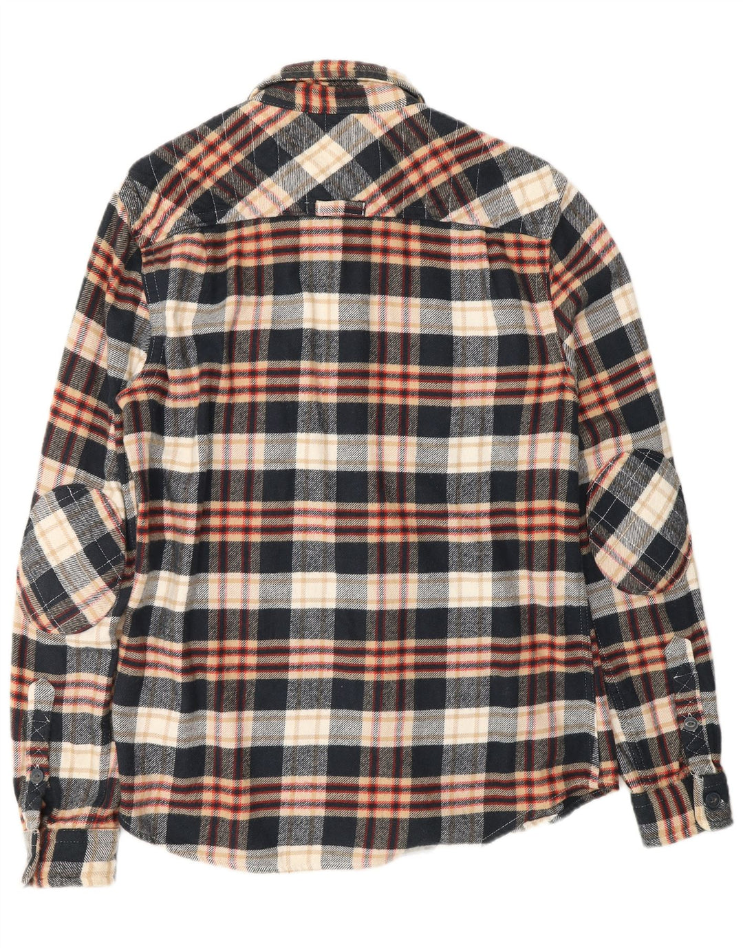 SUPERDRY Męska koszula flanelowa, duża, czarna, bawełniana w kratę