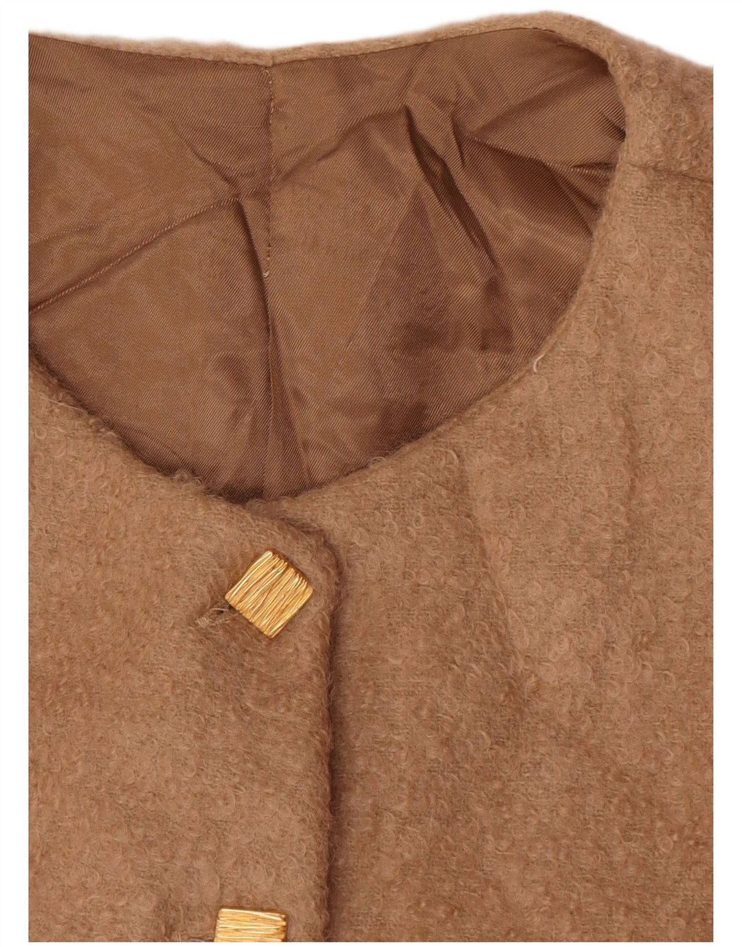 Vintage damska marynarka zapinana na 5 guzików UK 14 średni beż