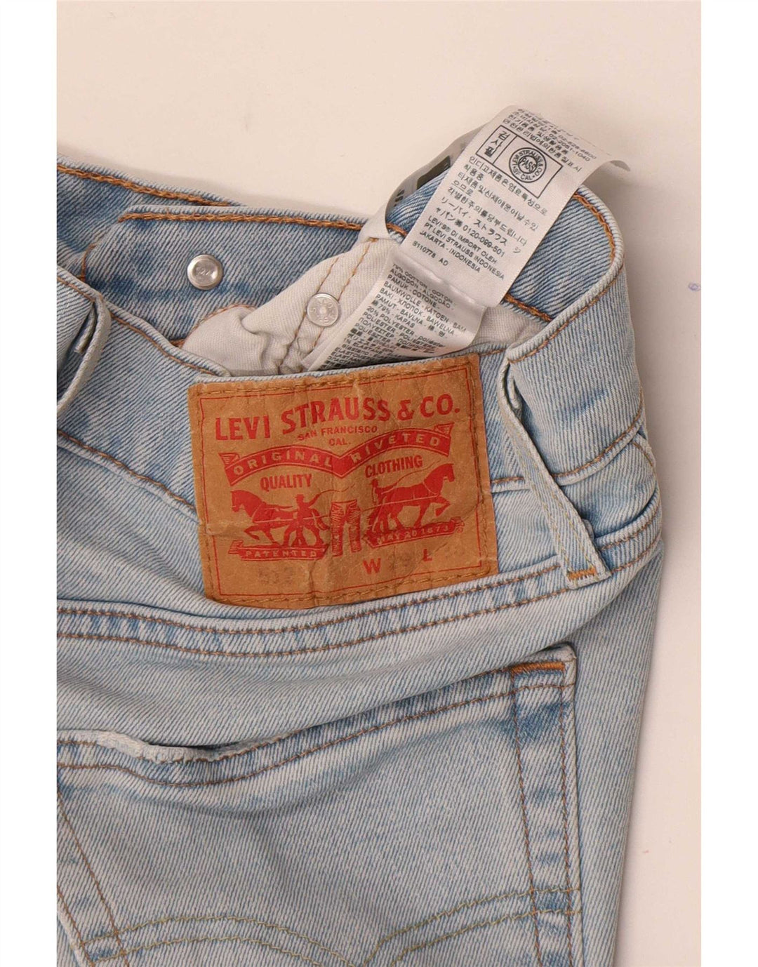 Męskie jeansy Levi's 502 Tapered W29 L30 Niebieskie bawełniane