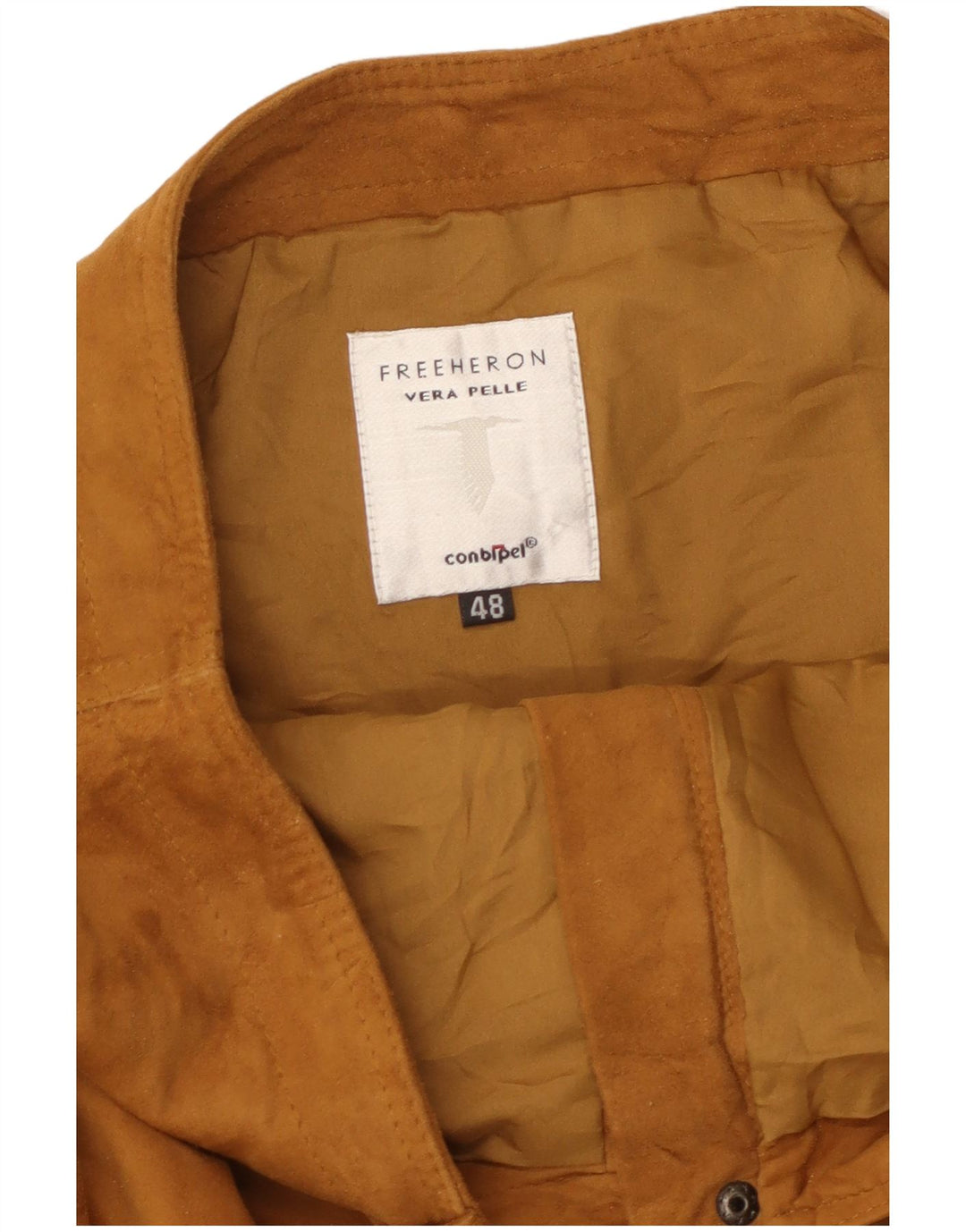 Conbipel Damska spódnica w kształcie litery A z wysokim stanem IT 48 XL W32 Brązowa skóra