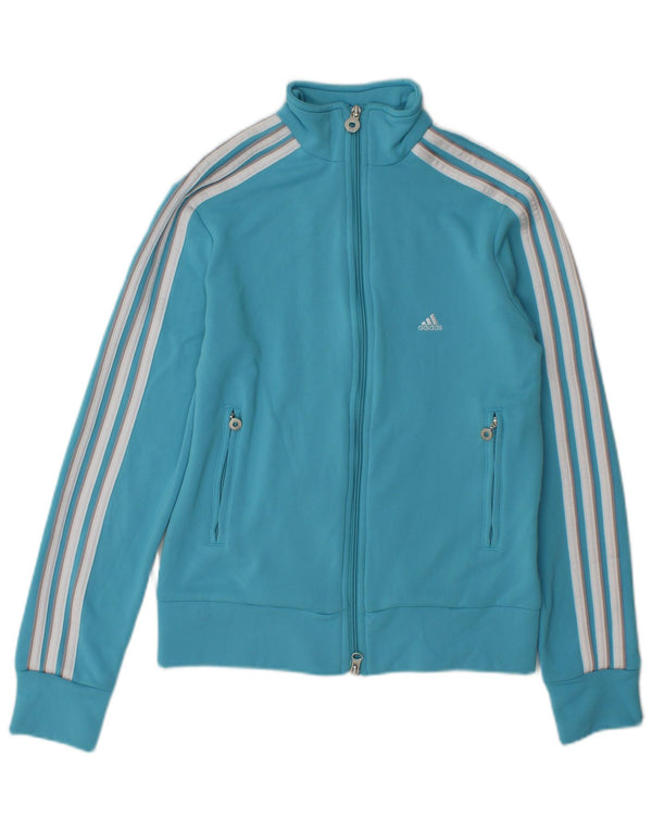 Damska bluza dresowa Adidas UK 12 Średni niebieski poliester