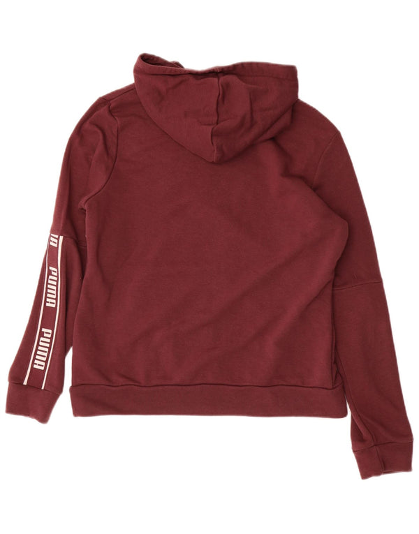Damski sweter z kapturem i grafiką PUMA UK 14, średnia, bordowa bawełna