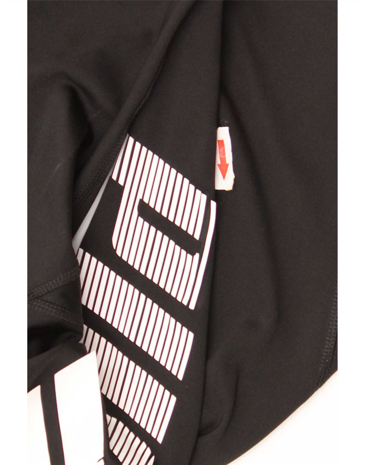 Damskie legginsy Puma Graphic UK 10, małe, czarne, poliestrowe