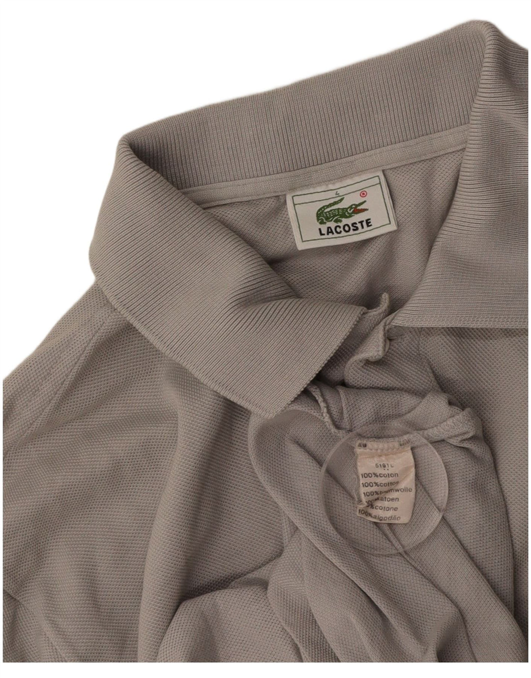 Męska koszulka polo LACOSTE, rozmiar 4, średnioszara, bawełniana