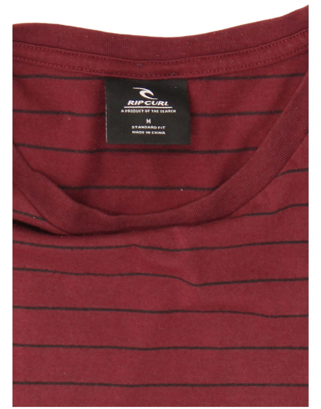 T-shirt męski Rip Curl, średni, bordowy pasek