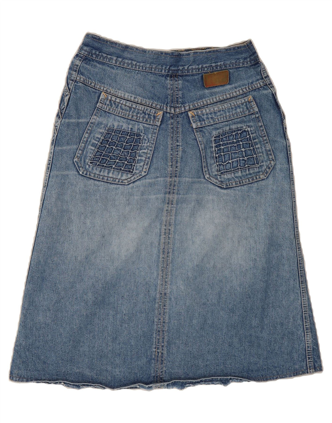 PERRY'S Womens Denim A-Line Skirt W26 Small  Blue Vintage Perry's and Second-Hand Perry's from Messina Hembry 