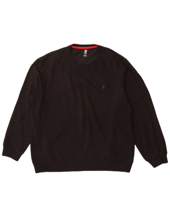 Izod Męski sweter bluzowy 2XL, czarny, bawełniany