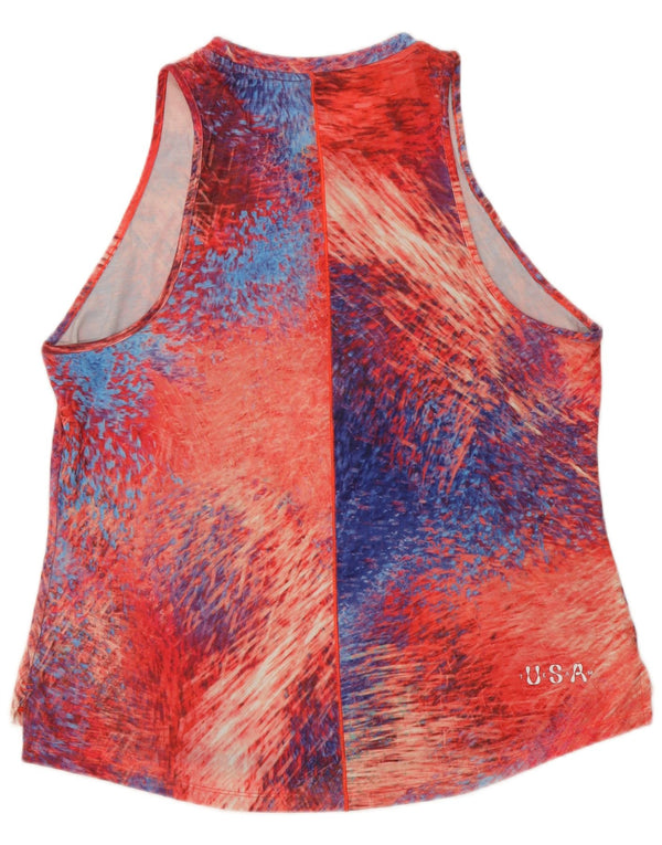 Nike Womens Dri Fit Graphic Vest Top UK 16 Large Multicoloured Tie Dye