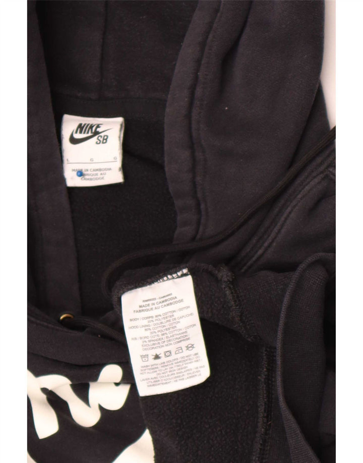 Męski sweter z kapturem Nike z grafiką, duży, czarny, poliestrowy