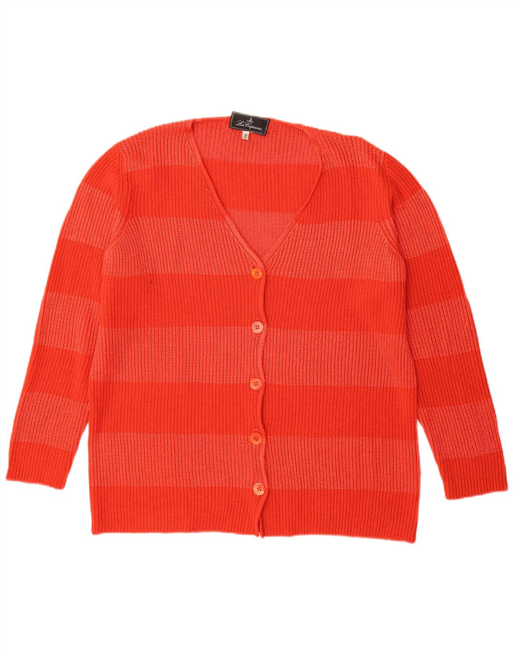 Damski sweter o przedłużonym kroju Les Copains IT 46 w duże czerwone paski