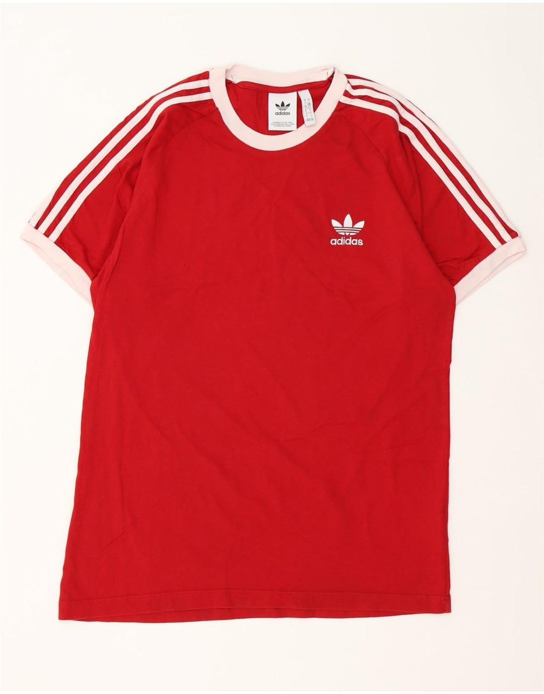 Adidas Męska Koszulka Top Duża Czerwona Bawełna