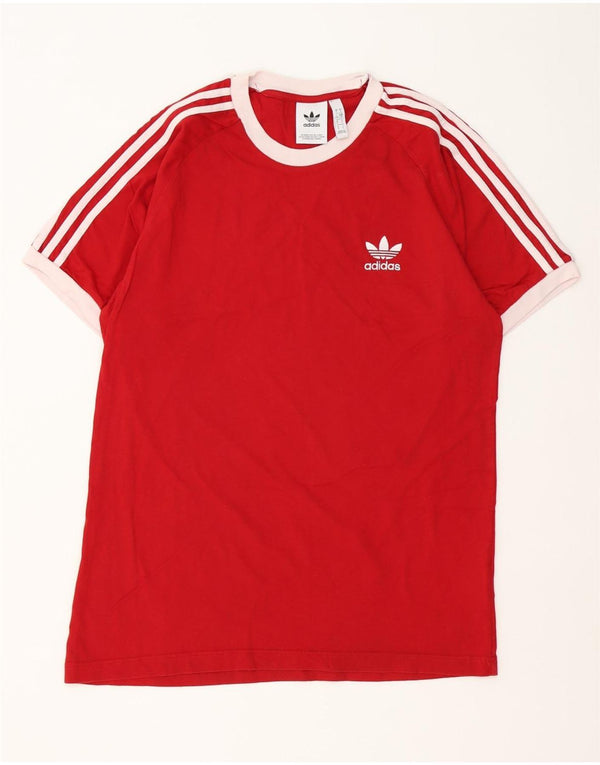 Adidas Męska Koszulka Top Duża Czerwona Bawełna