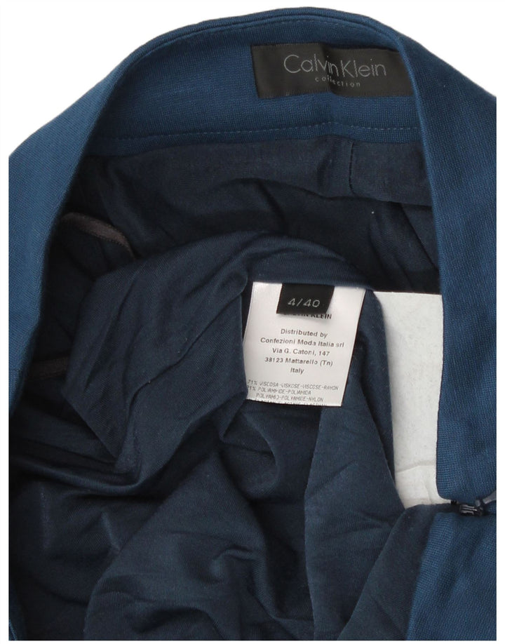Damska spódniczka mini Calvin Klein US 4 Small W28 niebieska wiskoza