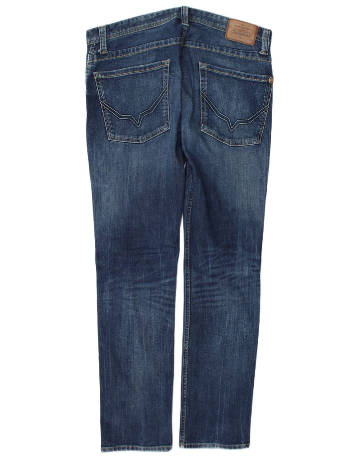 PEPE Jeans Męskie wąskie dżinsy W34 L34 Niebieskie bawełniane