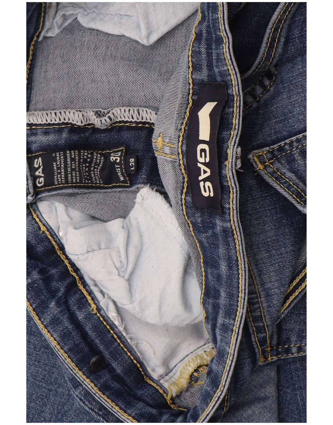 Damskie jeansy Skinny Gas W30 L28 Niebieskie