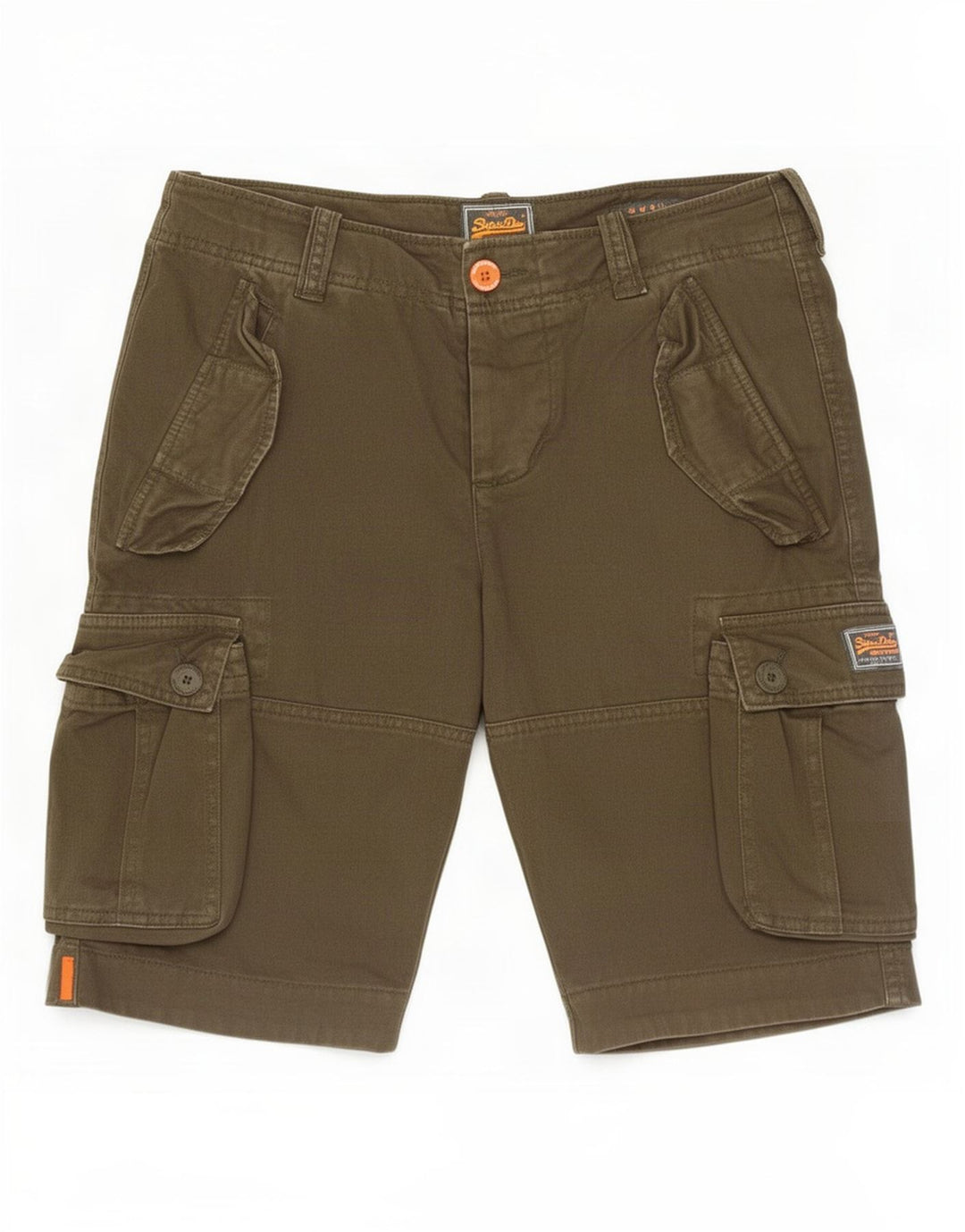 Męskie spodenki cargo Superdry, małe, W31, bawełna khaki