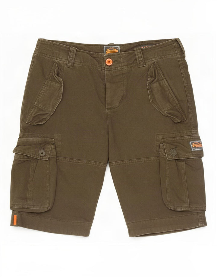 Męskie spodenki cargo Superdry, małe, W31, bawełna khaki