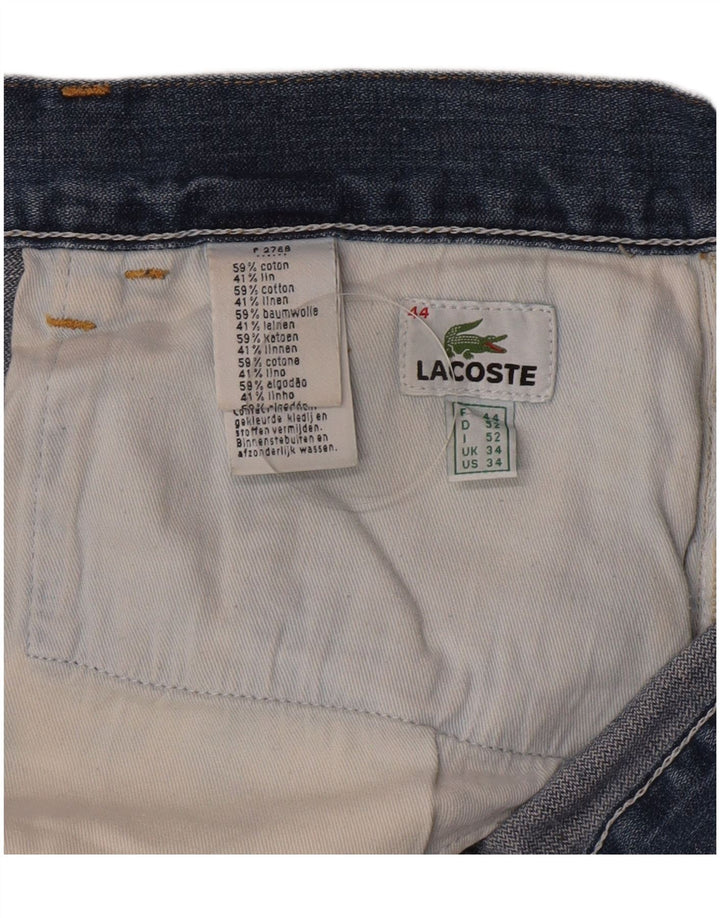 Męskie spodenki jeansowe Lacoste, rozmiar 44, duże, W34, niebieska bawełna