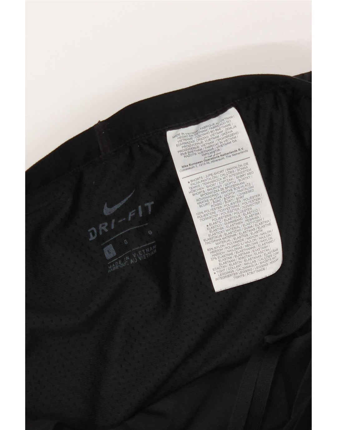 Męskie spodenki sportowe Nike Dri Fit, duży szary poliester z blokami kolorów