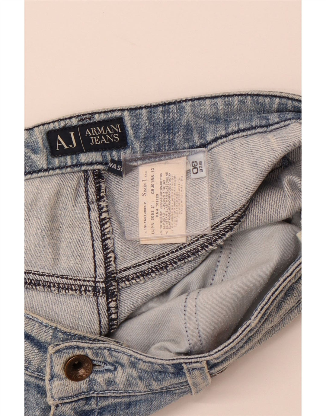 Damskie jeansy Bootcut ARMANI W30 L31 Niebieskie, bawełniane