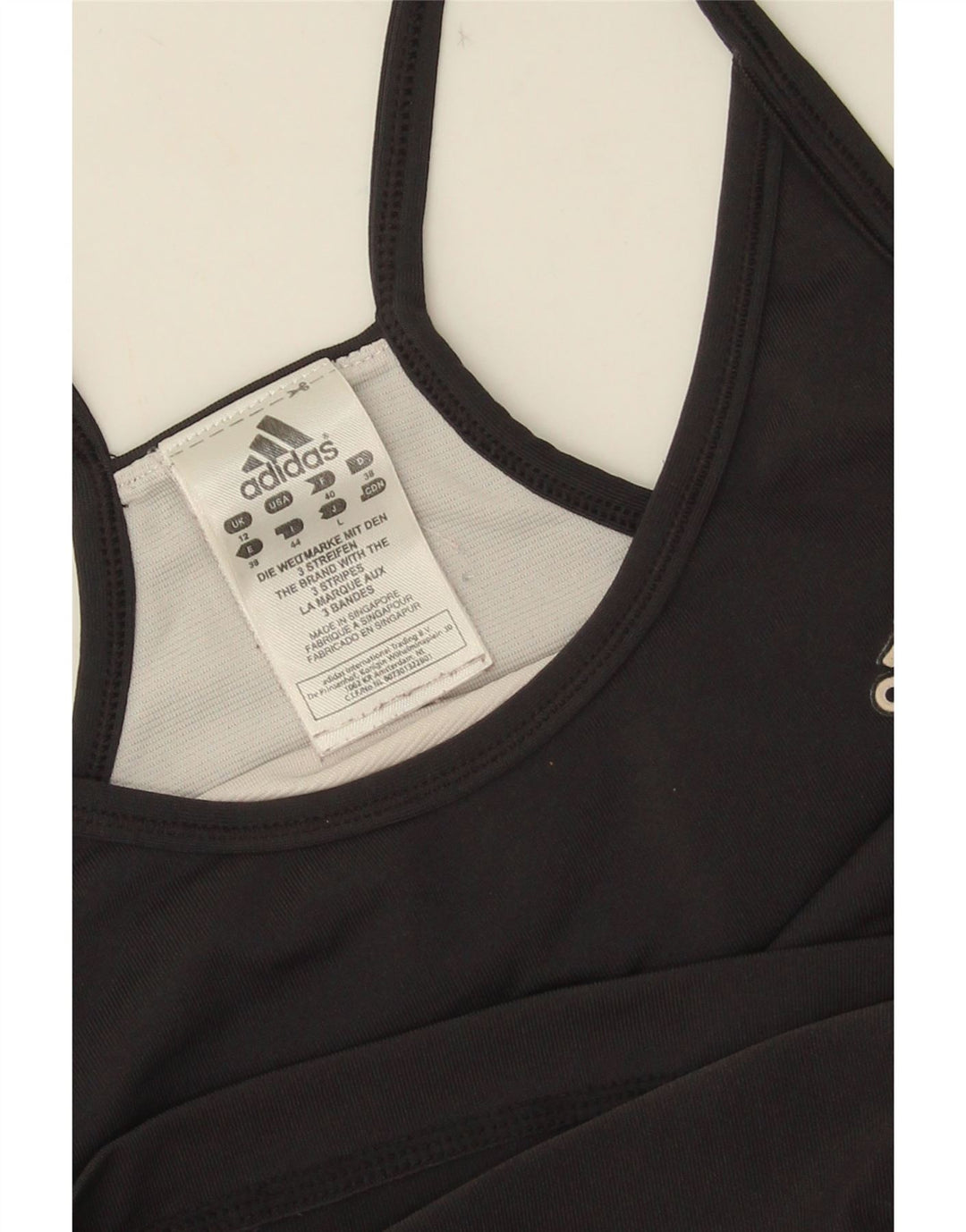 Damska kamizelka Adidas Crop Top UK 12 Średni Czarny Poliester