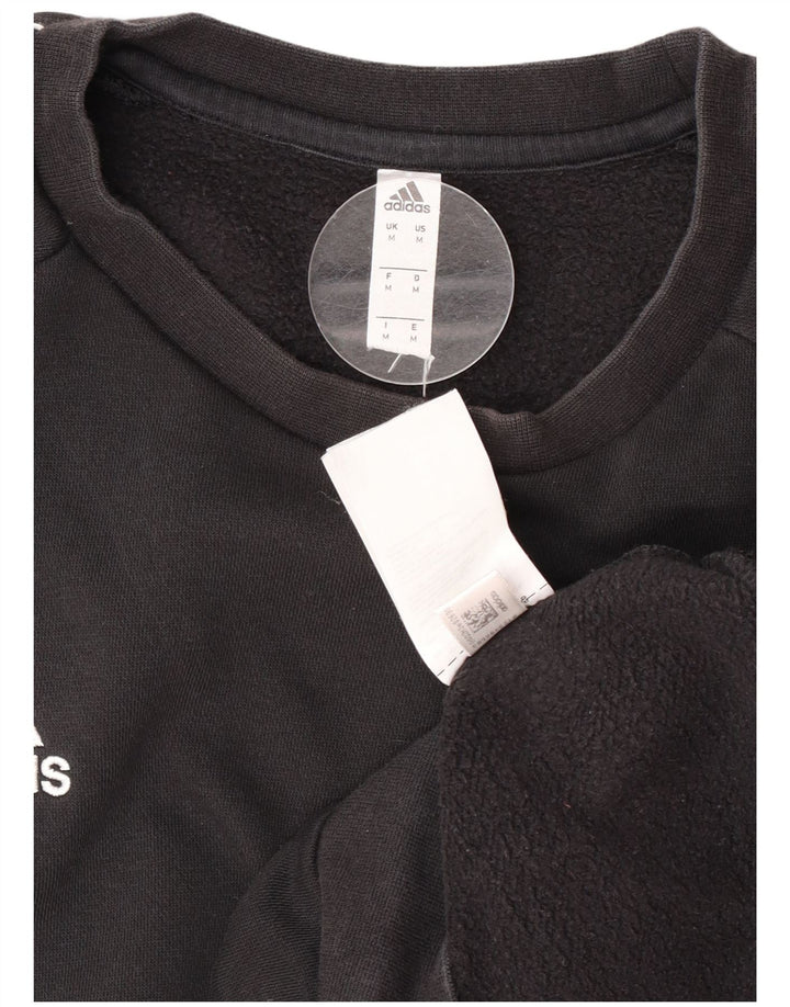 Adidas Męska Bluza Sweter Średni Czarny Bawełna