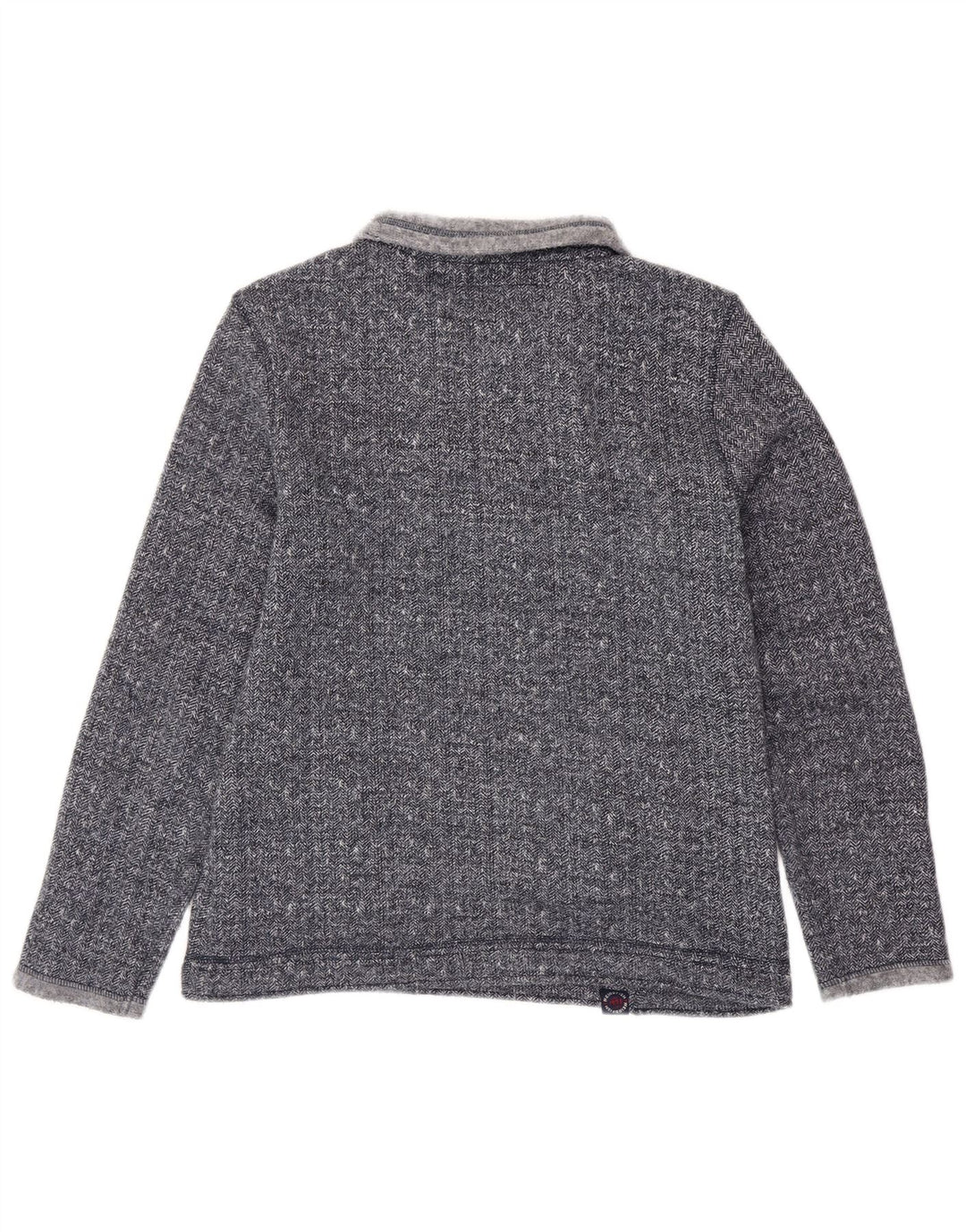 Męska bluza z zamkiem błyskawicznym WEIRD FISH, mała, granatowa, w jodełkę