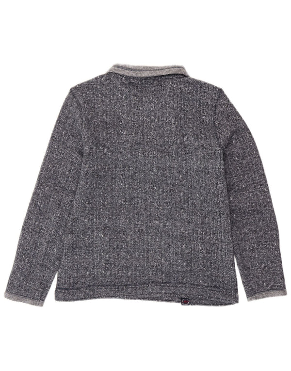 Męska bluza z zamkiem błyskawicznym WEIRD FISH, mała, granatowa, w jodełkę