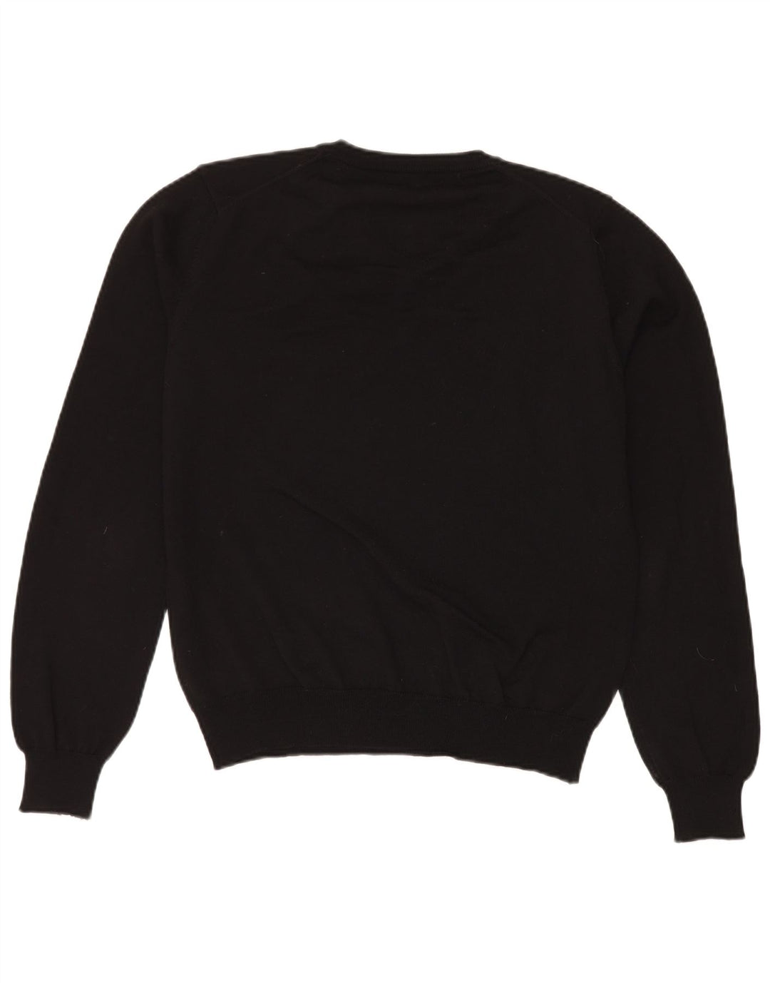 Męski sweter Calvin Klein z dekoltem w kształcie litery V, duży, czarny, z dziewiczej wełny