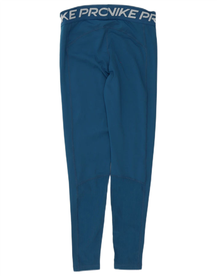 Damskie legginsy Nike Dri Fit Graphic UK 12, średni niebieski, poliester