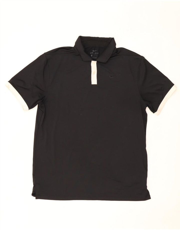 Męska koszulka polo Nike Dri Fit, średni czarny poliester