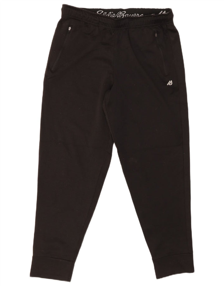 Męskie spodnie dresowe EDDIE BAUER Joggery, średni czarny poliester
