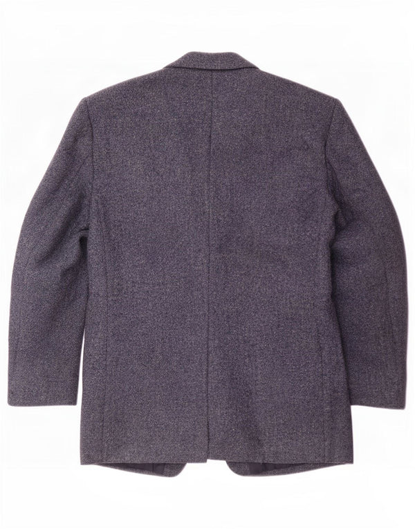 Męska marynarka zapinana na 3 guziki Harris Tweed UK 40, duża, granatowa, nowa wełna