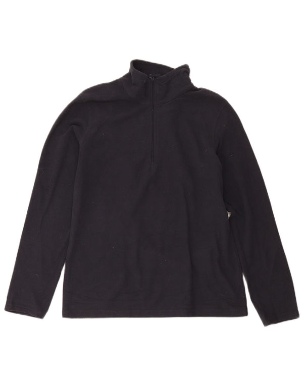 Damski sweter polarowy Mountain Warehouse z zamkiem błyskawicznym UK 14, średni granatowy