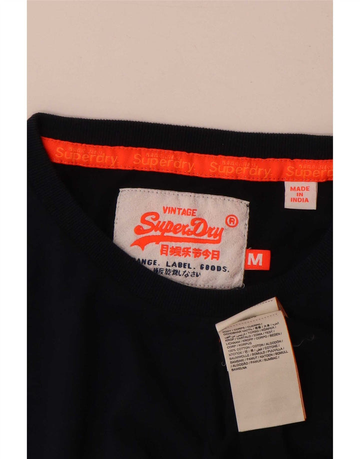 T-shirt męski Superdry, średni, granatowy, bawełniany