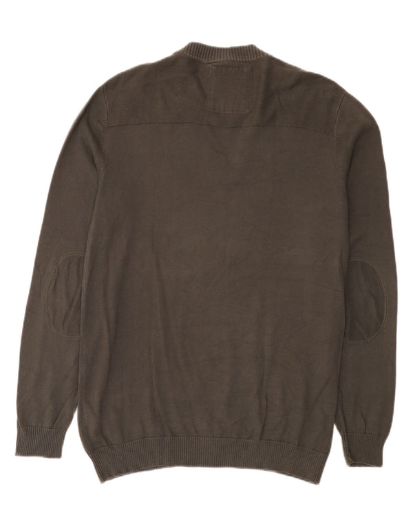 Męski sweter Jack & Jones z dekoltem w kształcie litery V, duży, szary, bawełniany