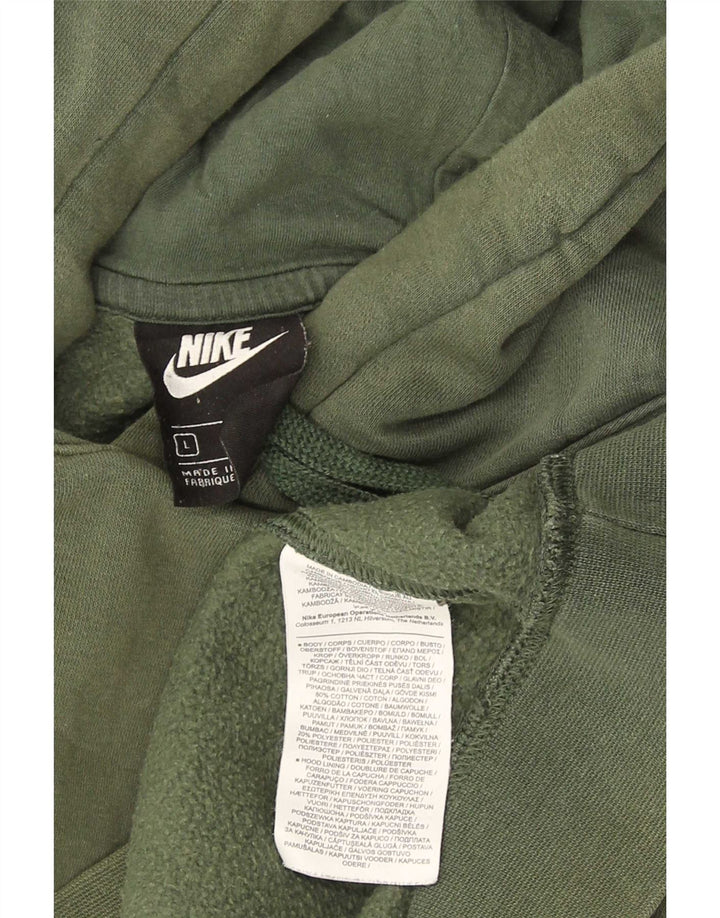 Męski sweter z kapturem Nike, duży, zielony, bawełniany