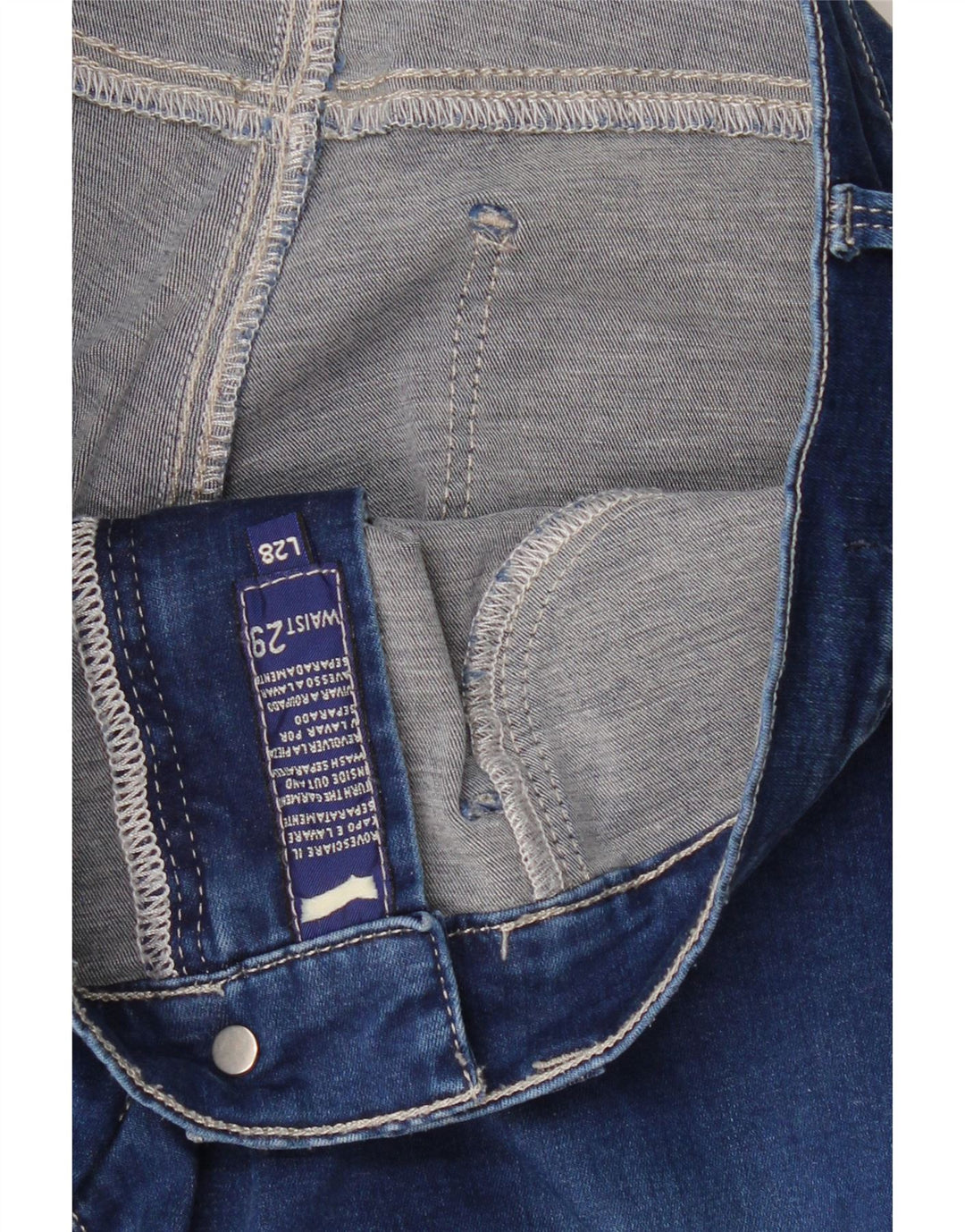 Damskie jeansy skinny GAS W29 L28 granatowe