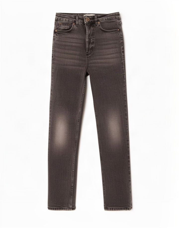 Damskie jeansy slim fit Topshop W26 L30 Szara bawełna