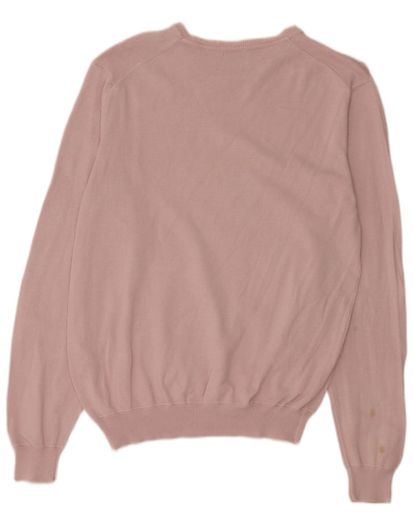 Sweter damski Benetton o regularnym kroju z dekoltem w łódkę, UK 14, średni róż