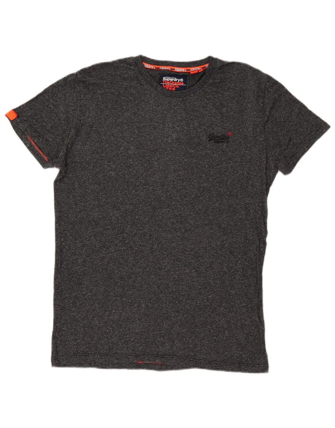 T-shirt męski Superdry Średnio szary, bawełniany nakrapiany