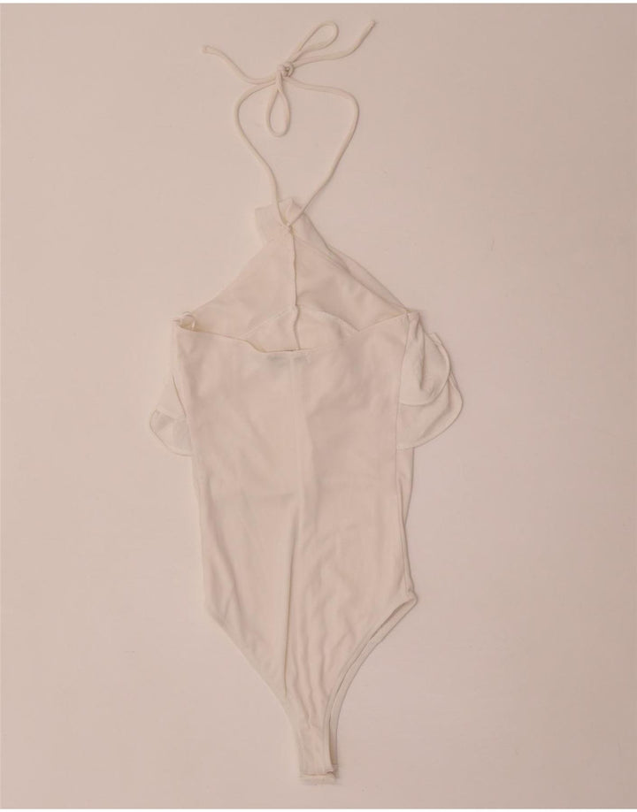 Damskie body bez rękawów Zara UK 8 Small White