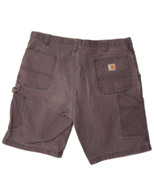Carhartt Mens Relaxed Fit Cargo Shorts W40 XL Grey Cotton