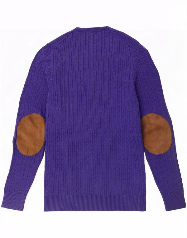 Sweter damski Massimo Dutti z dekoltem w kształcie litery V, UK 12, średni granatowy