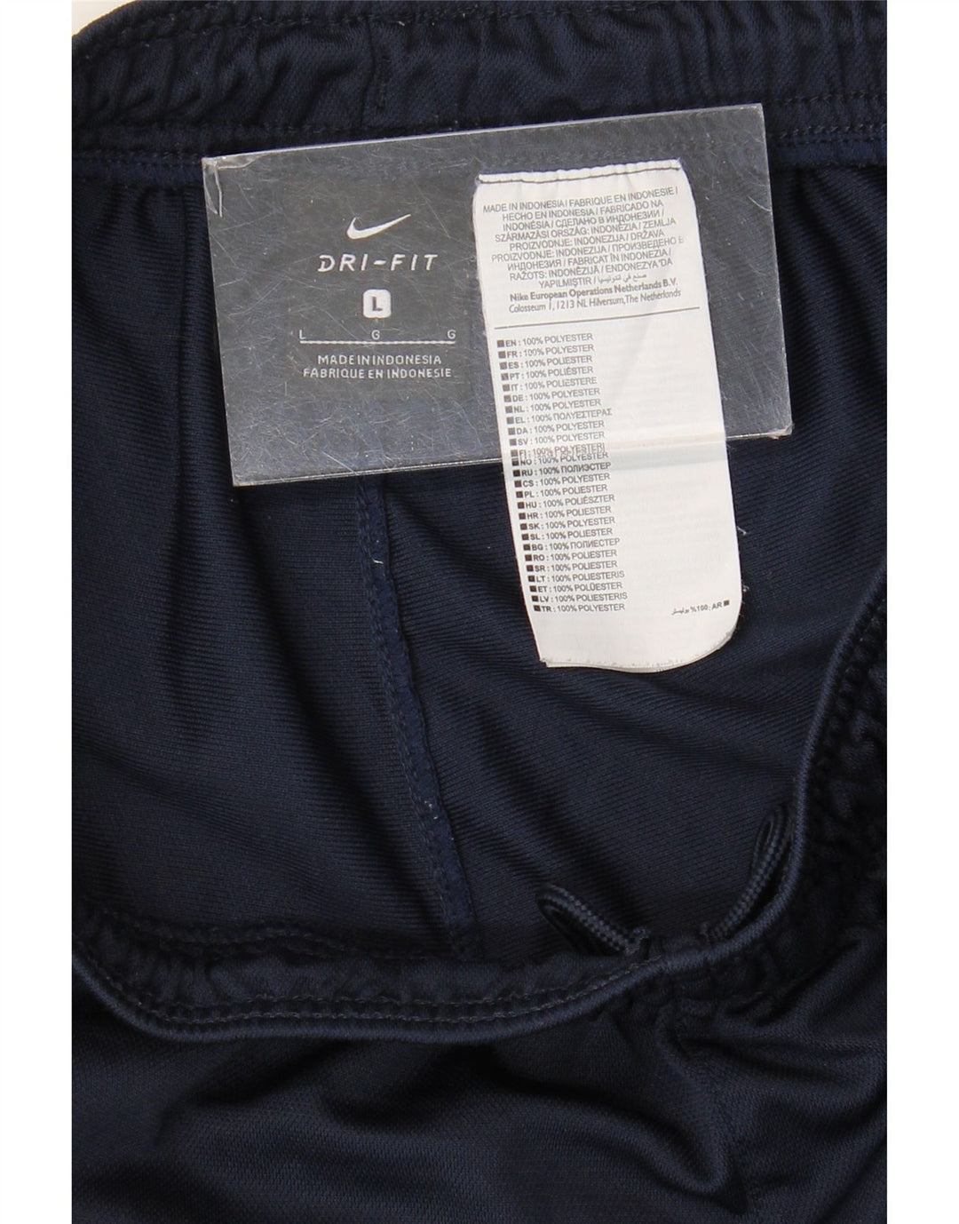 Męskie spodnie dresowe Nike Dri Fit, duże, granatowe, z poliestru