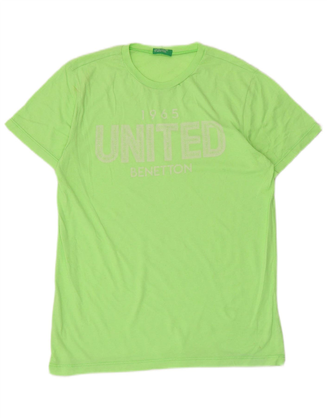 Damska koszulka graficzna Benetton Top UK 12 Medium Green